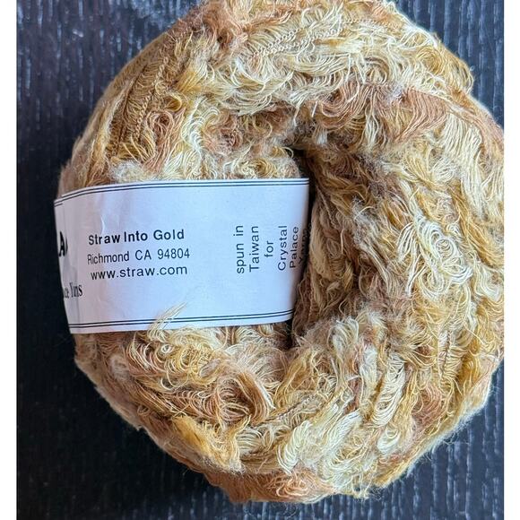 Lot of 3 Crystal Palace Shag Yarn in Straw into Gold - Picture 3 of 5